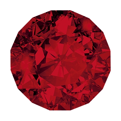 Image of a ruby with “July Ruby” in text on white background.