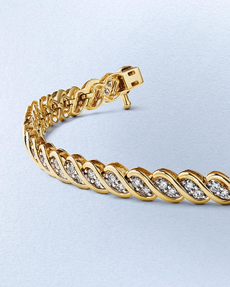 Yellow Gold Diamond Fashion Bracelet by KAY.