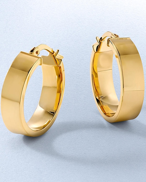 Yellow Gold Hoop Earrings by KAY.