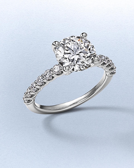White Gold Diamond Engagement Ring by KAY