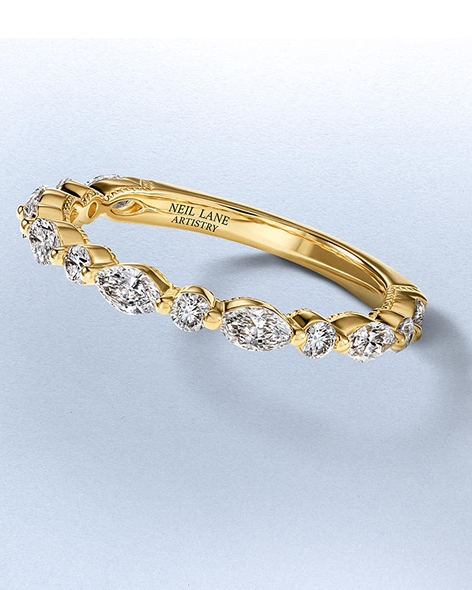 Yellow Gold Neil Lane Diamond Wedding Band by KAY