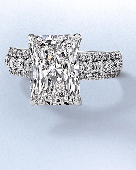 White Gold Radiant-Cut Diamond Engagement Ring by KAY.