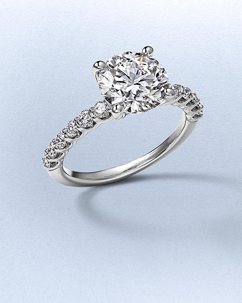 White Gold Round-Cut Diamond Engagement Ring by KAY.