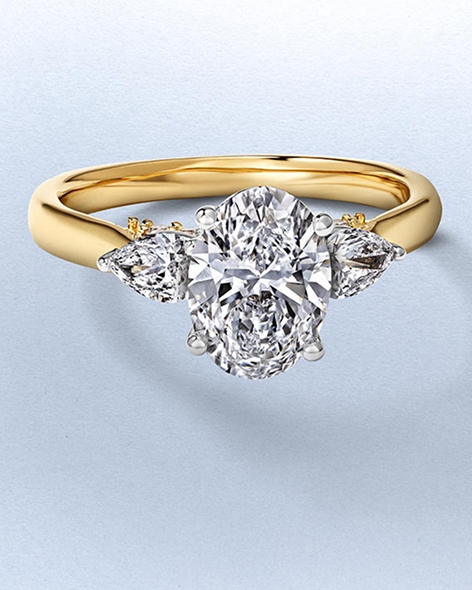 Yellow Gold Oval & Pear-Cut Diamond Engagement Ring by KAY.