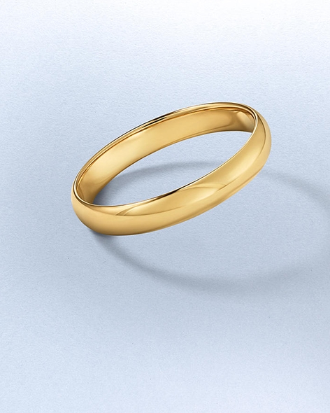 Yellow Gold Engravable Men's Wedding Ring by KAY.