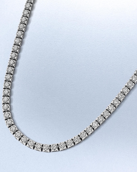 White Gold Diamond Tennis Necklace by KAY.