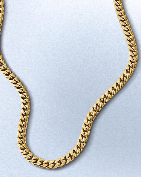 Yellow Gold Curb Chain Necklace by KAY.