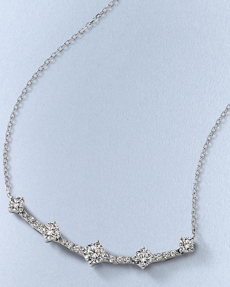 Sterling Silver Diamond Station Necklace by KAY.