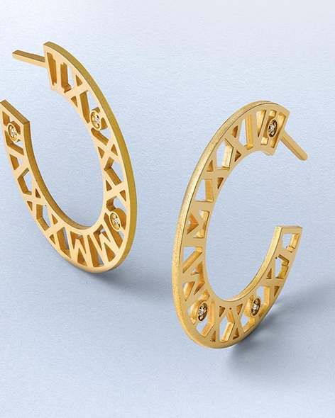Personalized Gold Hoop Earrings by KAY.