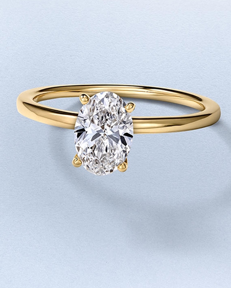 Yellow Gold Oval-Cut Diamond Engagement Ring by KAY.