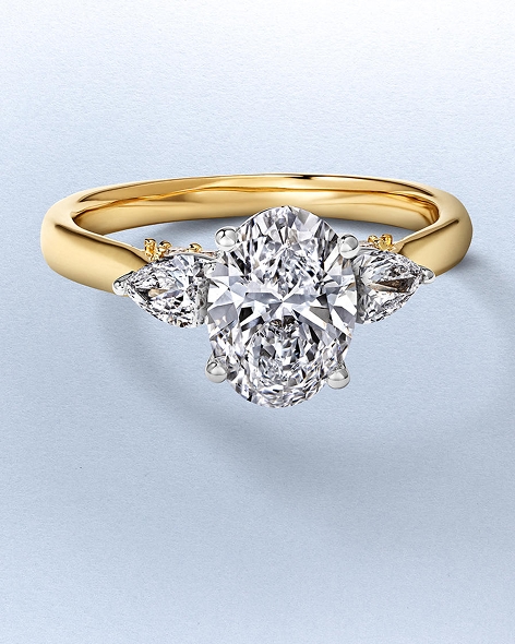 Yellow Gold Oval & Pear-Cut Engagement Ring by KAY.