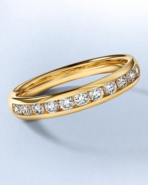Yellow Gold Channel-Set Diamond Wedding Ring by KAY