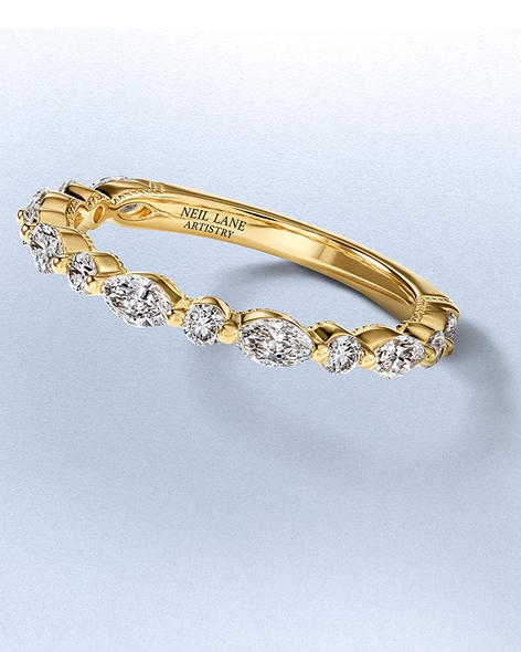 Yellow Gold Neil Lane Artistry Diamond Wedding Band by KAY.