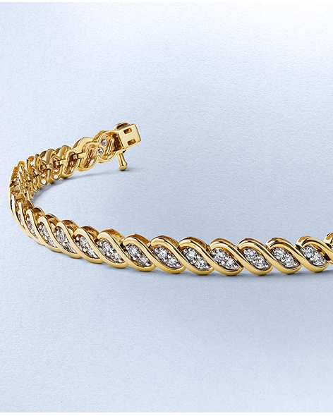Yellow Gold and Diamond Bracelet by KAY.