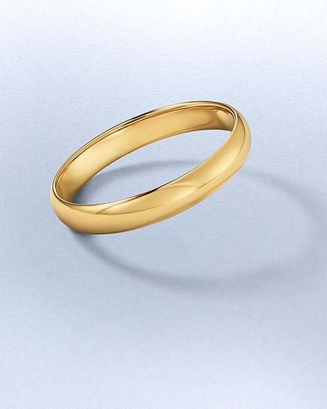Plain Yellow Gold Wedding Band by KAY.