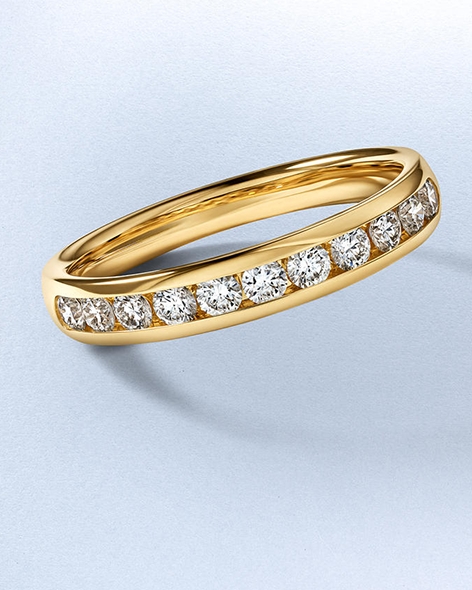 Yellow Gold Channel-Set Diamond Wedding Ring by KAY.