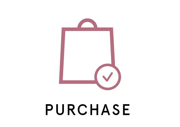 Shopping bag pink icon on white background