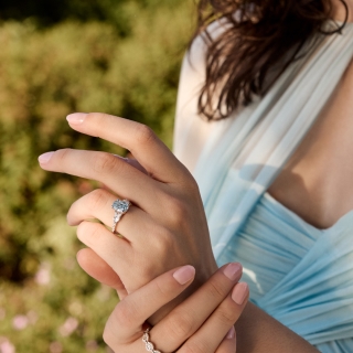 Woman wearing ring on finger