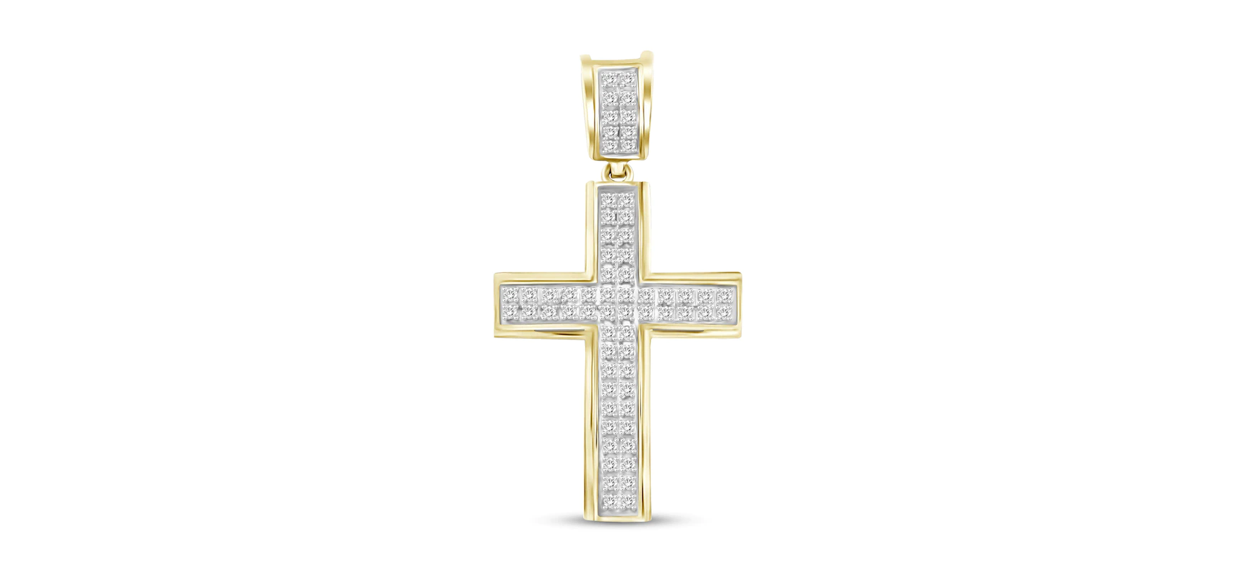 Image of diamond cross charm