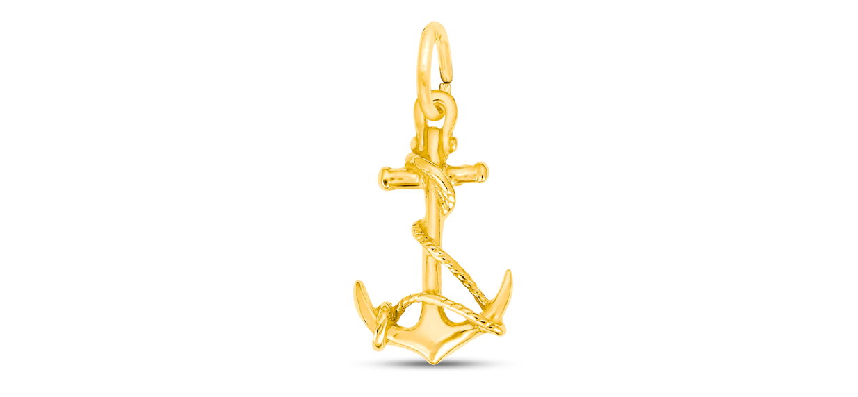 Image of gold anchor charm