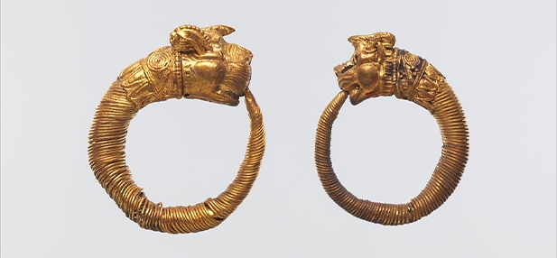 Image of Egyptian hoop earrings