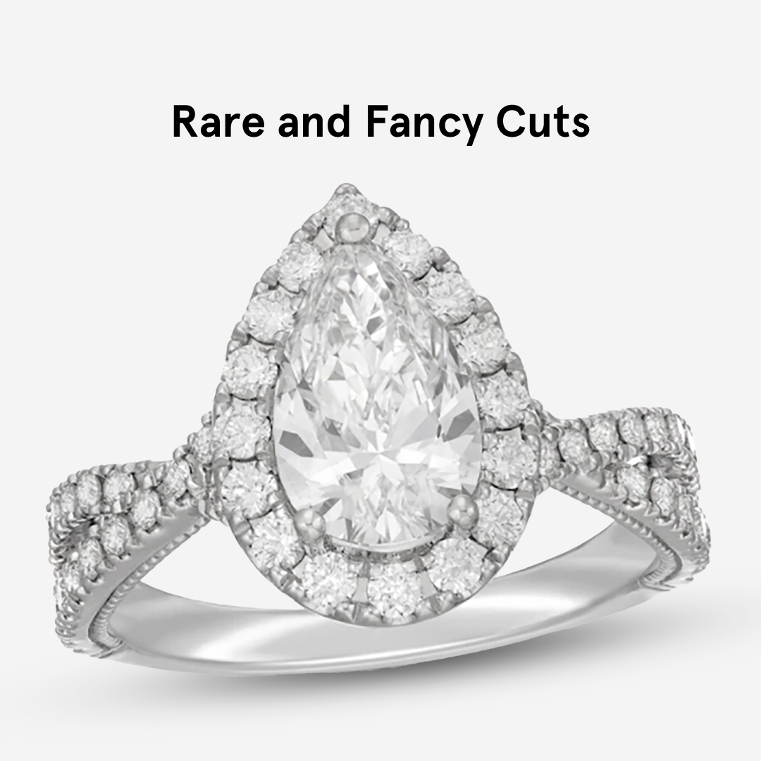 Image of pear cut diamond ring