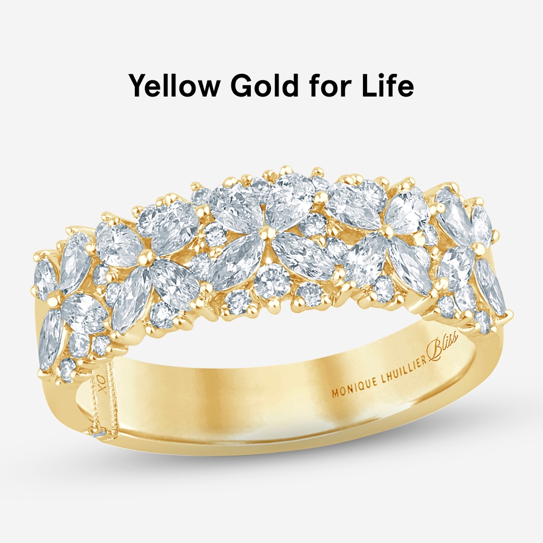 Image of yellow gold diamond ring