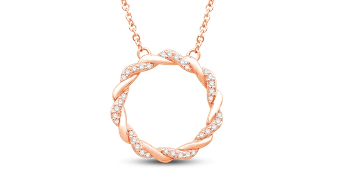Image of rose gold Circle of Gratitude necklace
