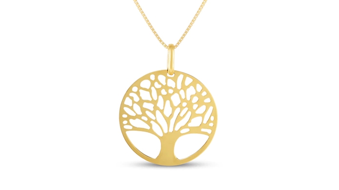 Image of gold tree of life necklace