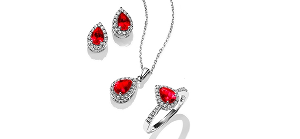 Image of various Ruby jewelry