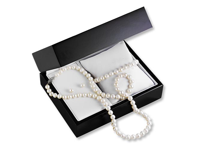 perfektchoice Elegant Necklace Earrings Set Pink/Grey/White Tone for Women Girls Gifts