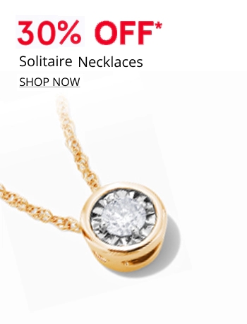 30% Off Solitaire Necklaces
