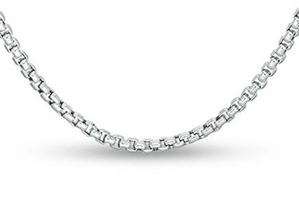 A silver box chain from KAY.