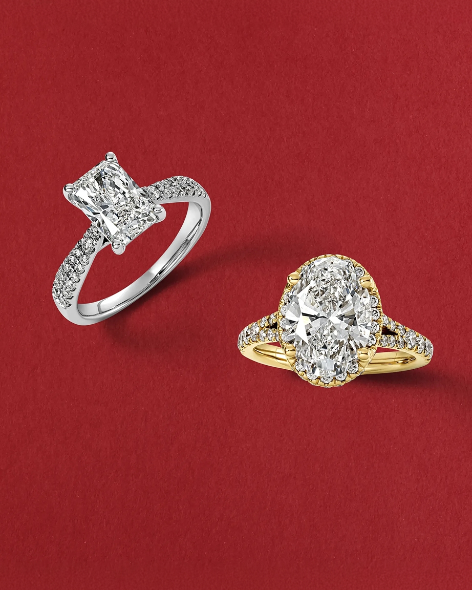 Two diamond engagement rings from KAY.