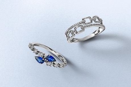 Sapphire and diamond rings from KAY