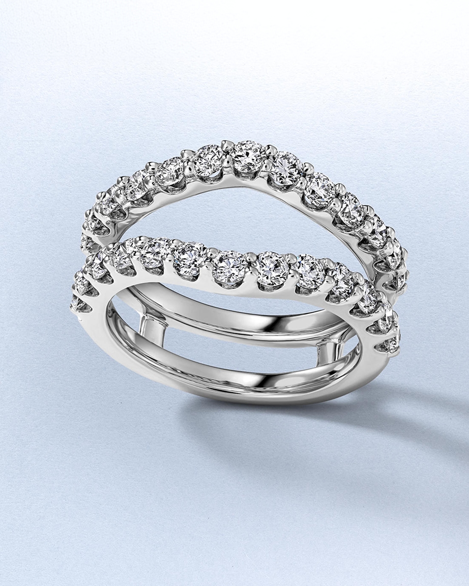 A diamond set, custom engagement ring enhancer from KAY.