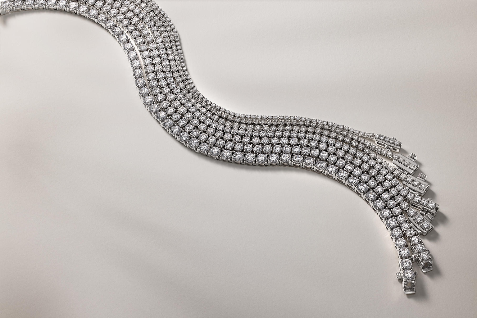 A group of diamond tennis bracelets from KAY.