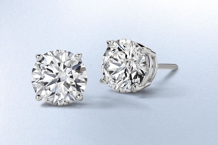 A pair of diamond stud earrings from KAY.