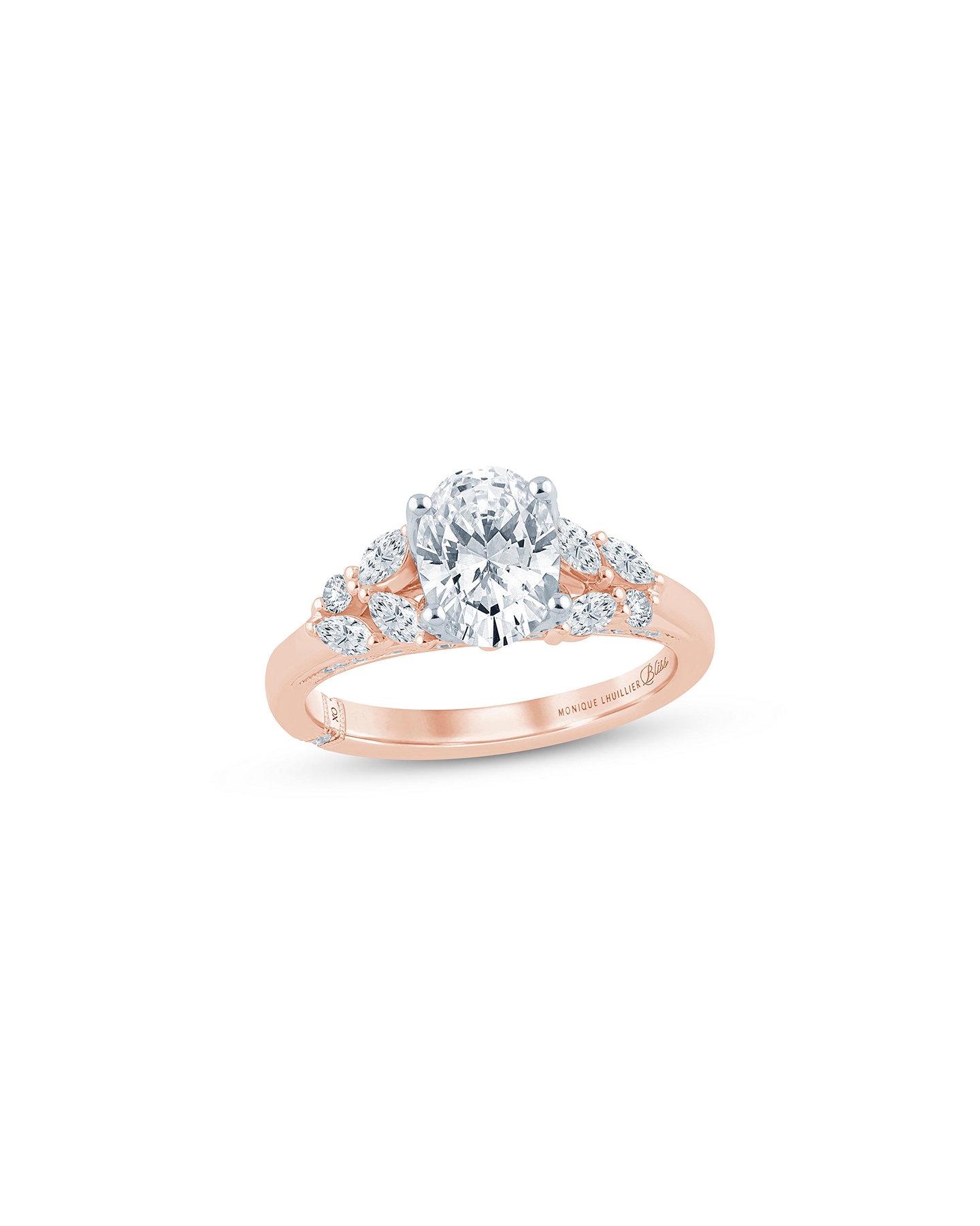 An oval-cut, diamond engagement ring from KAY.