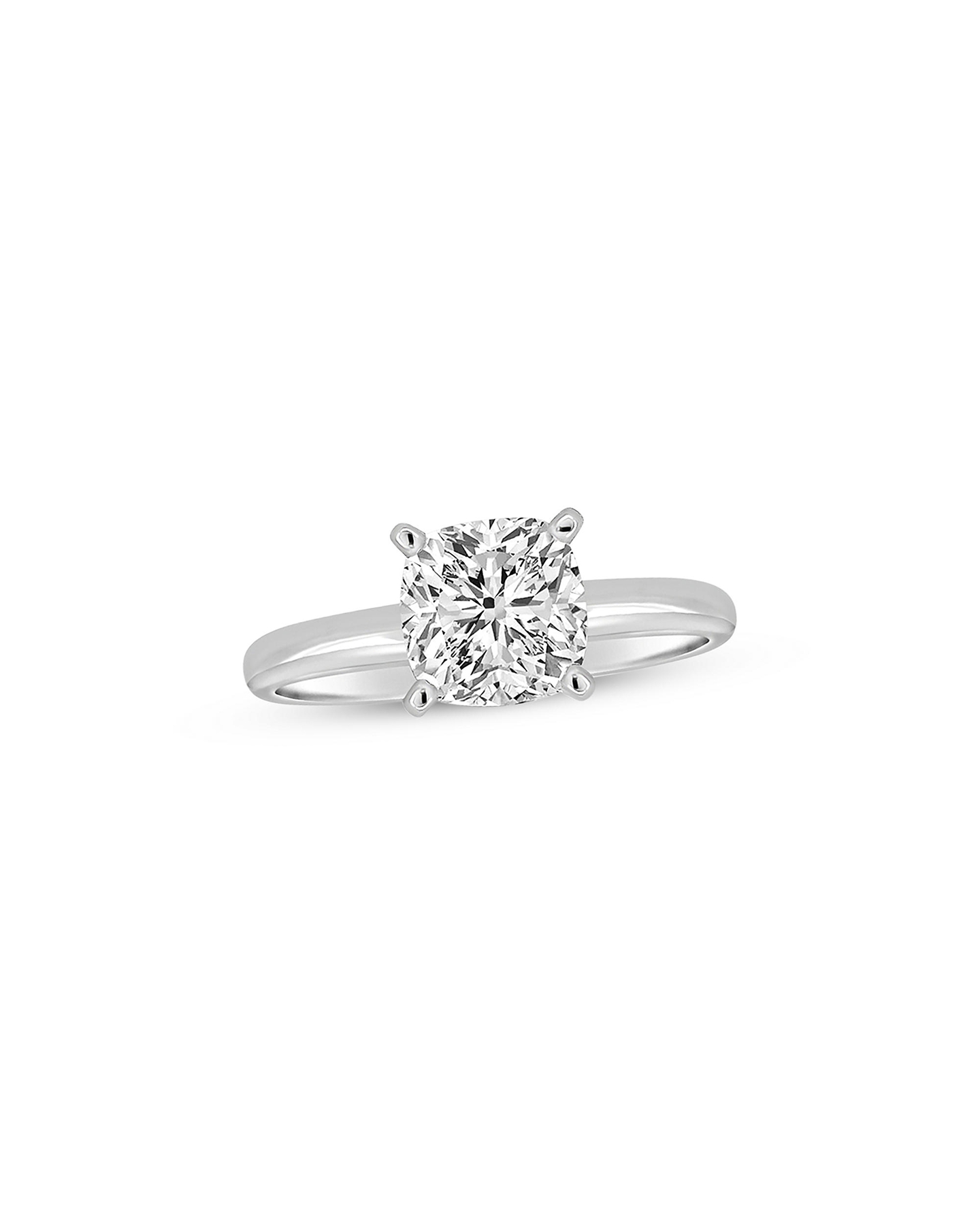 A cushion-cut, diamond engagement ring by KAY.