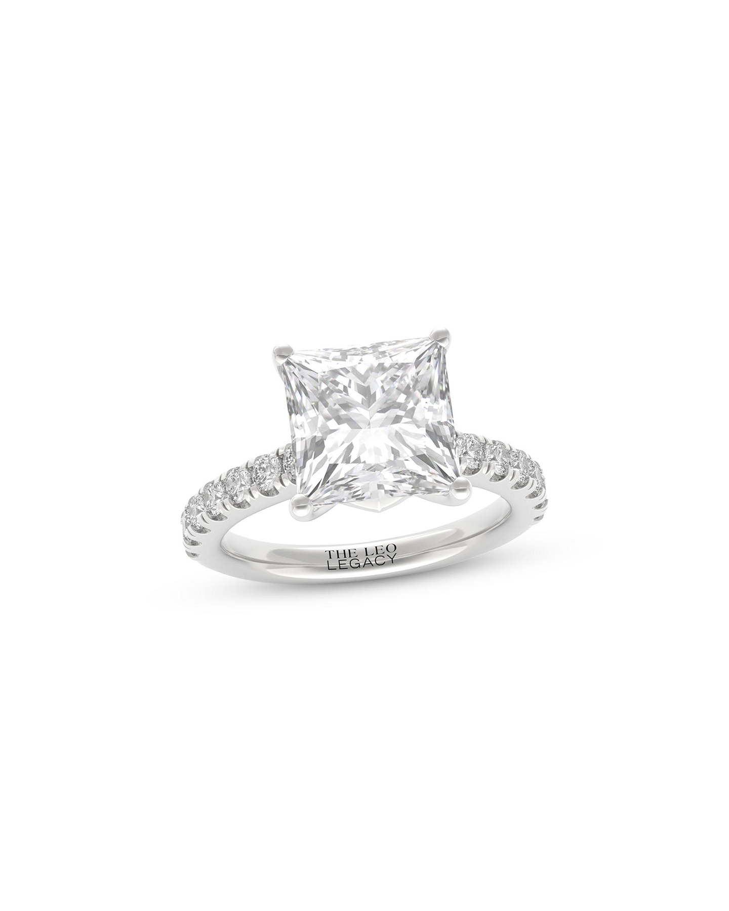 A princess-cut, diamond engagement ring from KAY.