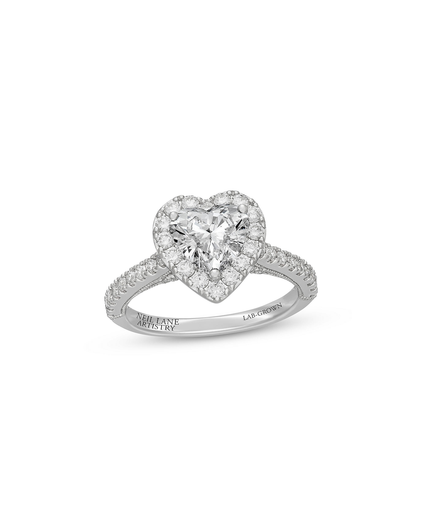 A heart-shaped, diamond engagement ring from KAY.