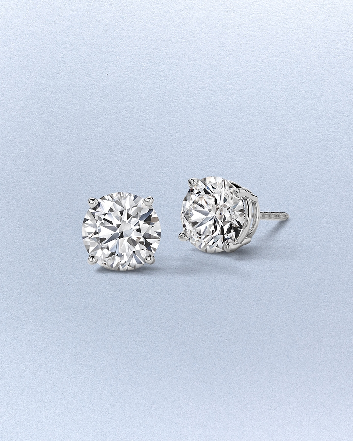 A pair of diamond stud earrings from KAY.