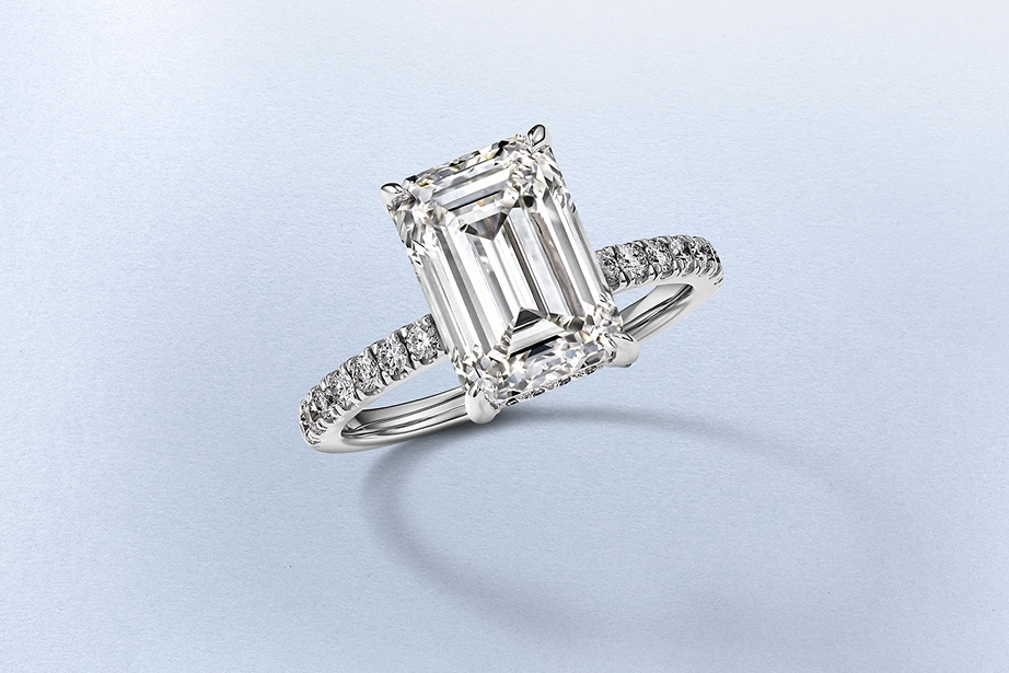 A white gold engagement ring from KAY.