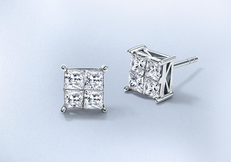 A pair of diamond studs by KAY.