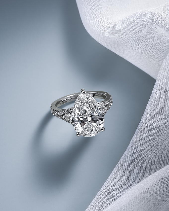A white gold diamond engagement ring by KAY.