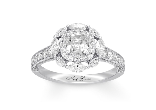 Image of vintage cushion cut ring