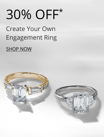 30% off create your own engagement ring