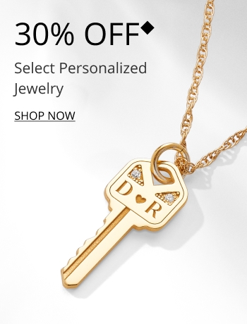 30% off personalized jewelry