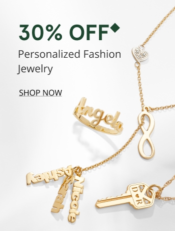 30% off personalized jewelry